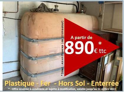 Enlèvement de votre cuve à fuel à partir de 890 euros (sous conditions) chez les particuliers habitant autour d'Aix en Provence